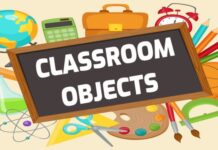 classroom objects vocabulary in Swedish